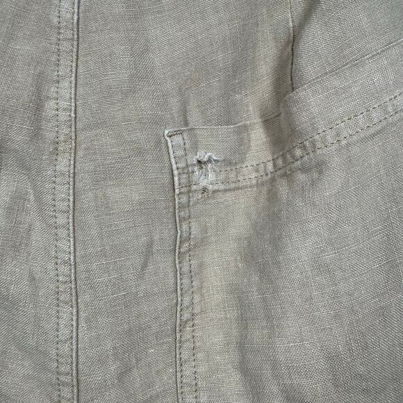 DL1961 Heidi Shorts Women’s Large Brown 100% Linen High Rise Summer Chic Staple - Picture 13 of 13